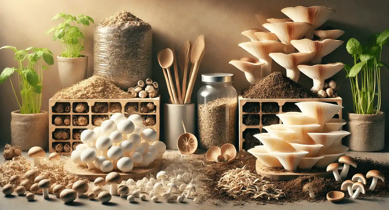 تفاوت کمپوست برای پرورش قارچ دکمه‌ای و صدفی